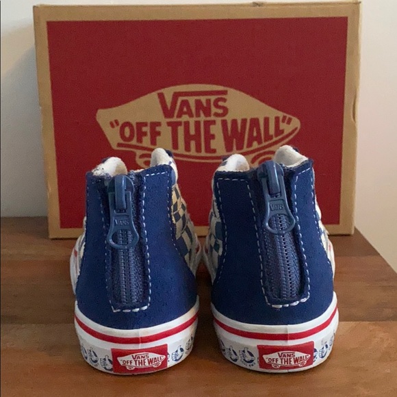 Vans Bmx Sk8-Hi Zip in True Navy/White Toddlers - Picture 4 of 7
